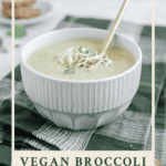 Vegan broccoli soup pin.