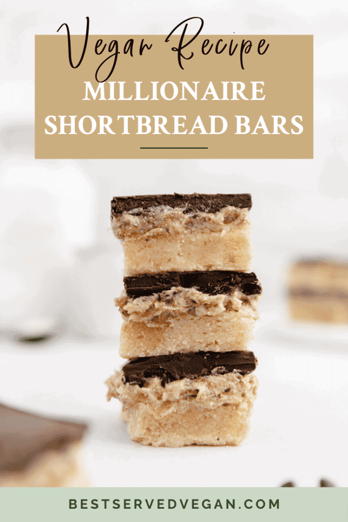 Vegan Millionaire Shortbread Recipe pin.