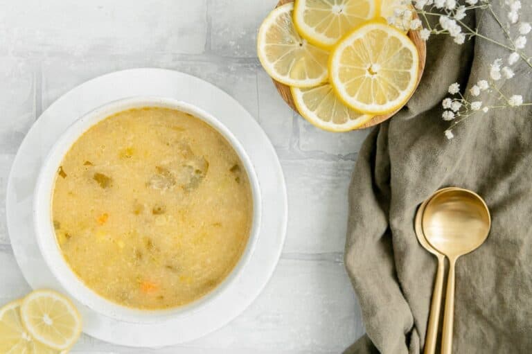 Vegan Greek Lemon Soup | Avgolemono - Best Served Vegan