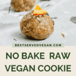 No bake vegan cookie dough bites pin.