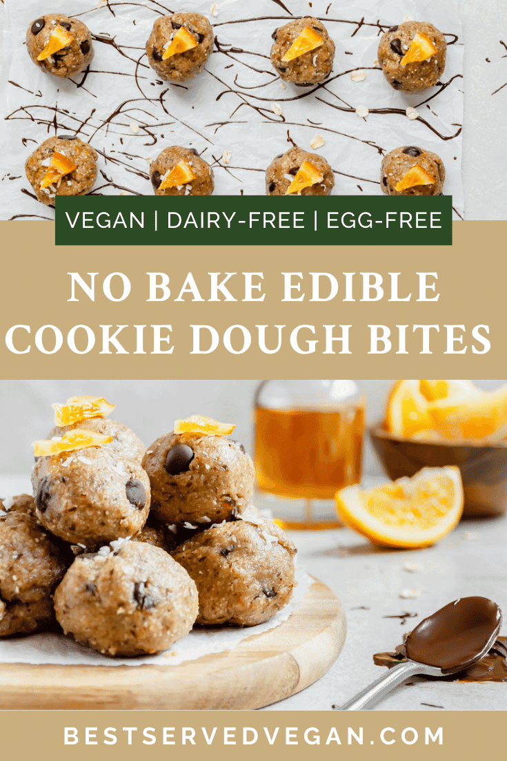 Vegan Protein Cookie Dough Bites (No Bake) - Best Served Vegan