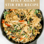 Vegan Spicy Noodle Stir Fry Recipe Pin