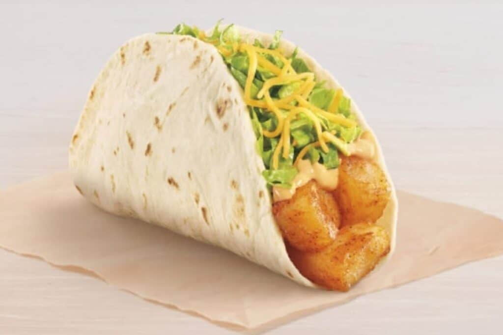 Spicy potato soft taco from Taco Bell.