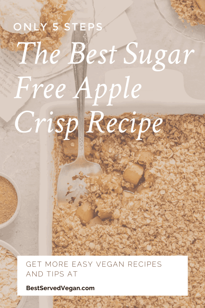 Vegan apple crisp Pinterest pin.