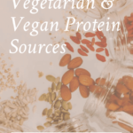 Vegan protein sources Pinterest graphic.