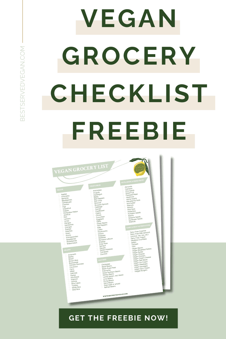 Beginner Vegan Grocery List with FREE PRINTABLE - Best Served Vegan