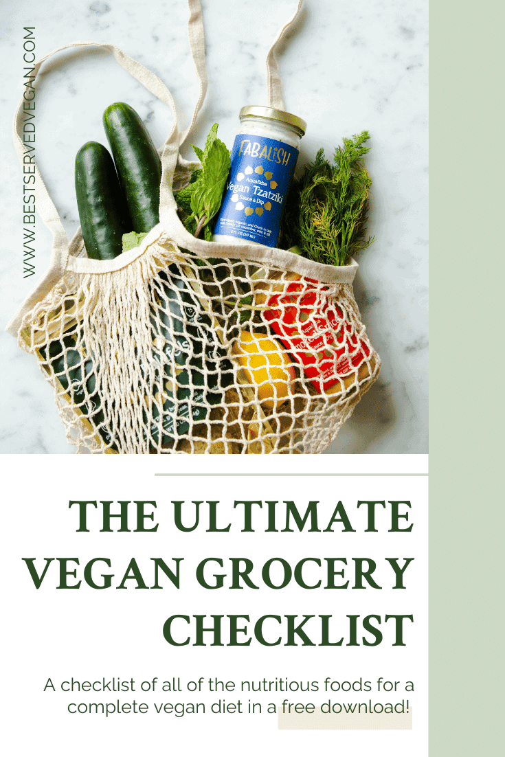 Beginner Vegan Grocery List with FREE PRINTABLE - Best Served Vegan