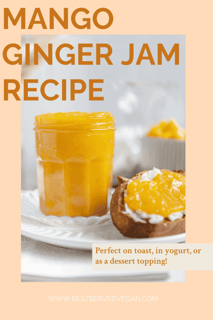 Mango ginger jam Pinterest pin.