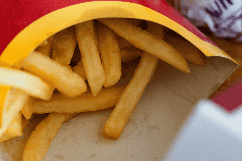 Upclose of McDonald's French fries.