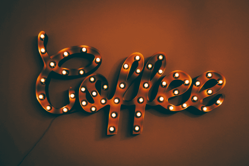 Neon coffee sign.