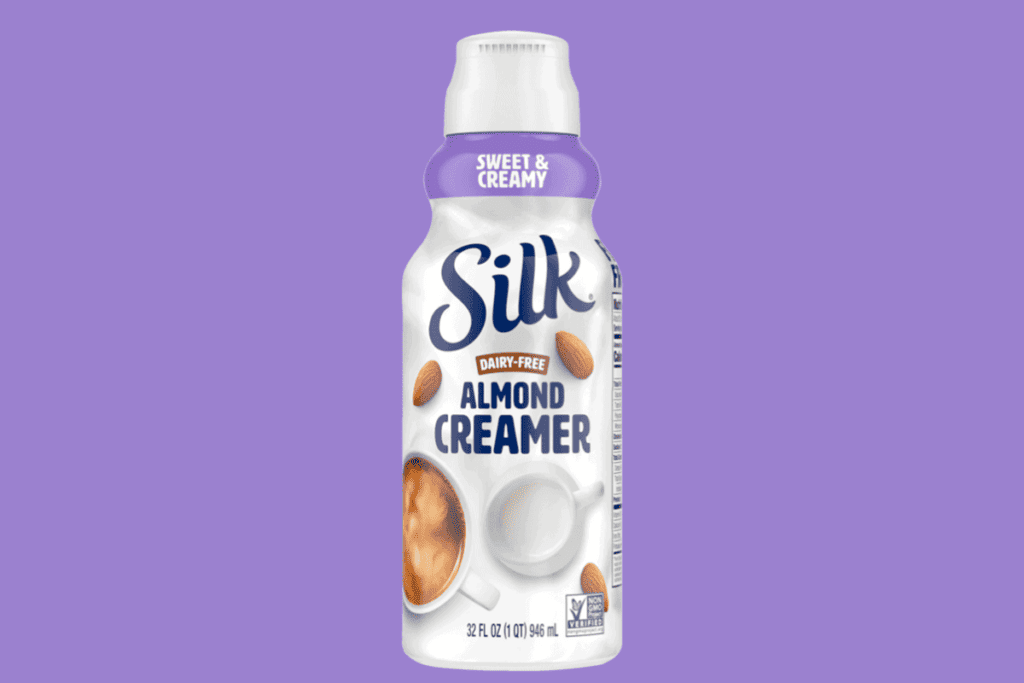 Silk sweet and creamy almond creamer.