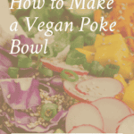 Vegan tofu poke bowl Pinterest pin.