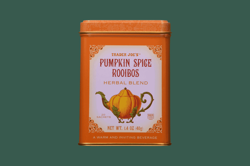 Pumpkin spice rooibos herbal tea blend.