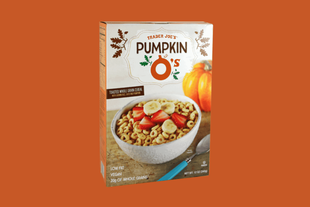 Trader Joe's pumpkin o's cereal.