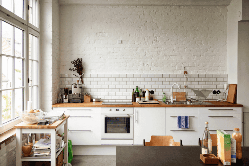 An Airbnb kitchen.