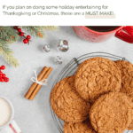 Vegan ginger cookies Pinterest graphic with imagery and text.