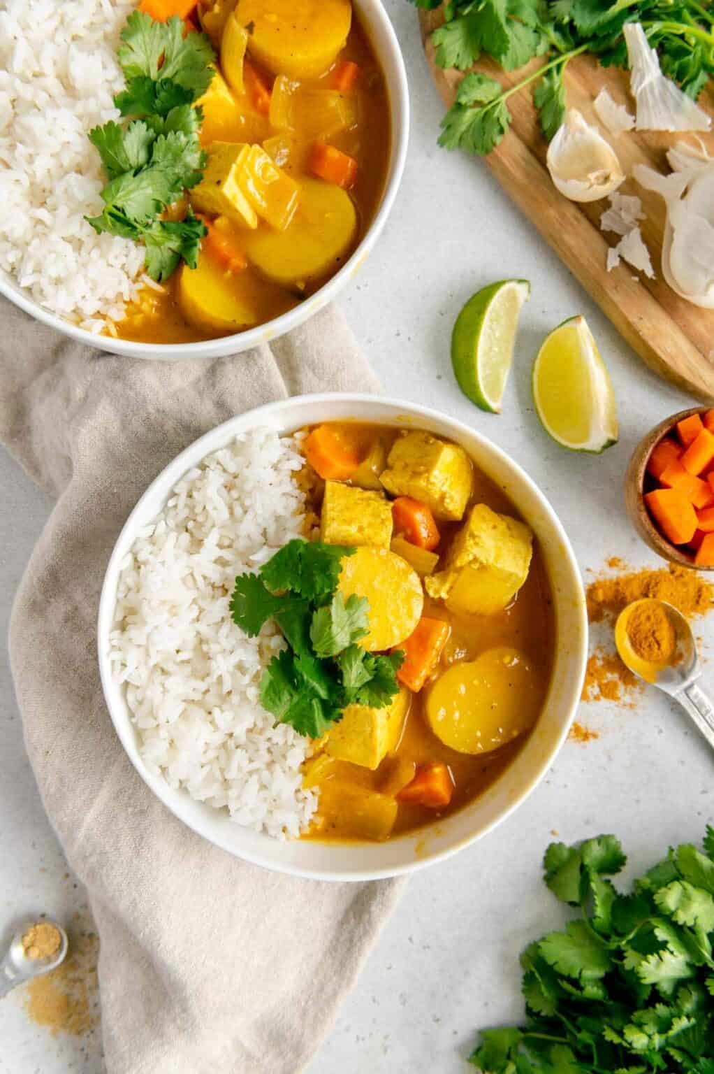 Vegan Yellow Curry With Potatoes And Tofu Best Served Vegan