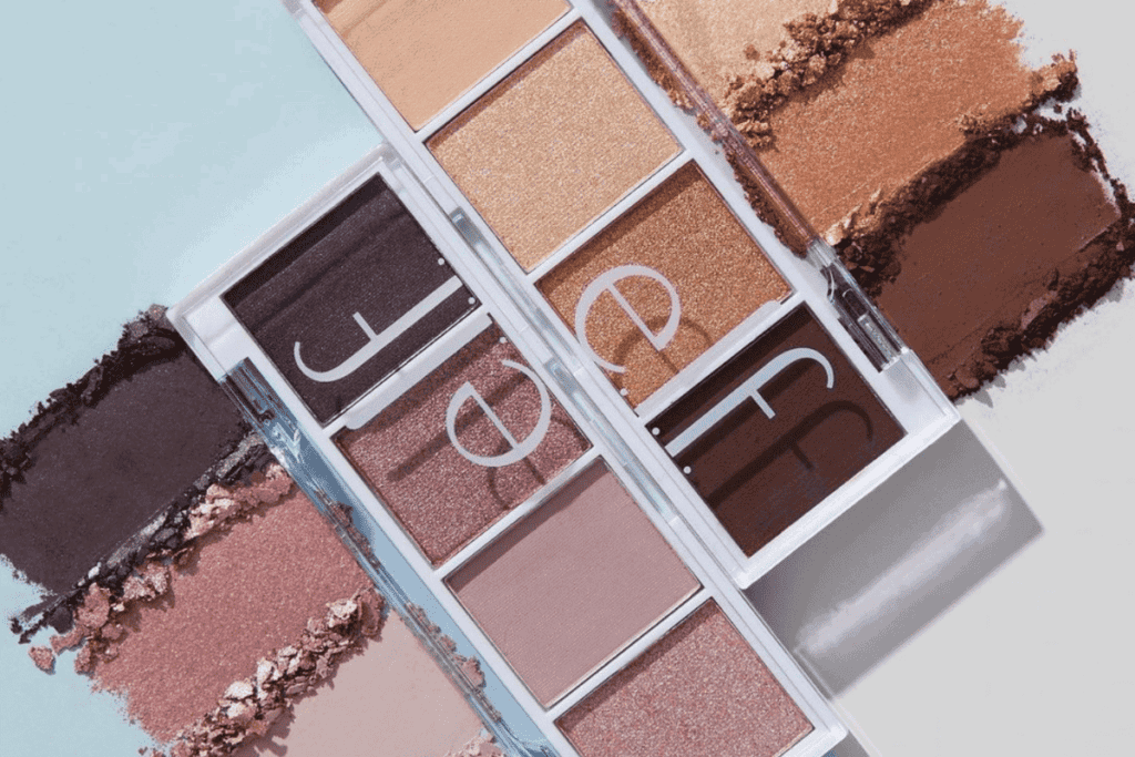 Two neutral E.L.F cosmetics eyeshadow palettes.