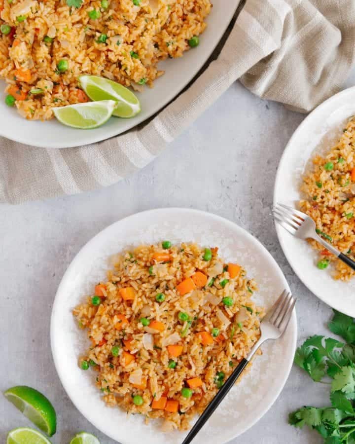 A vegan side dish idea for Mexican rice.