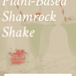 Healthy Shamrock Shake Pinterest graphic with imagery and text.
