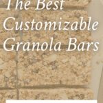 No-Bake Granola Bars Pinterest graphic with imagery and text.