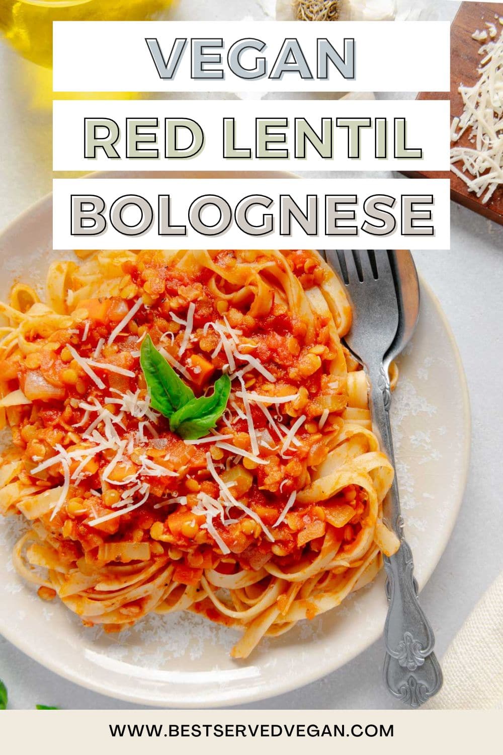 Vegan Bolognese Sauce with Red Lentils - Best Served Vegan