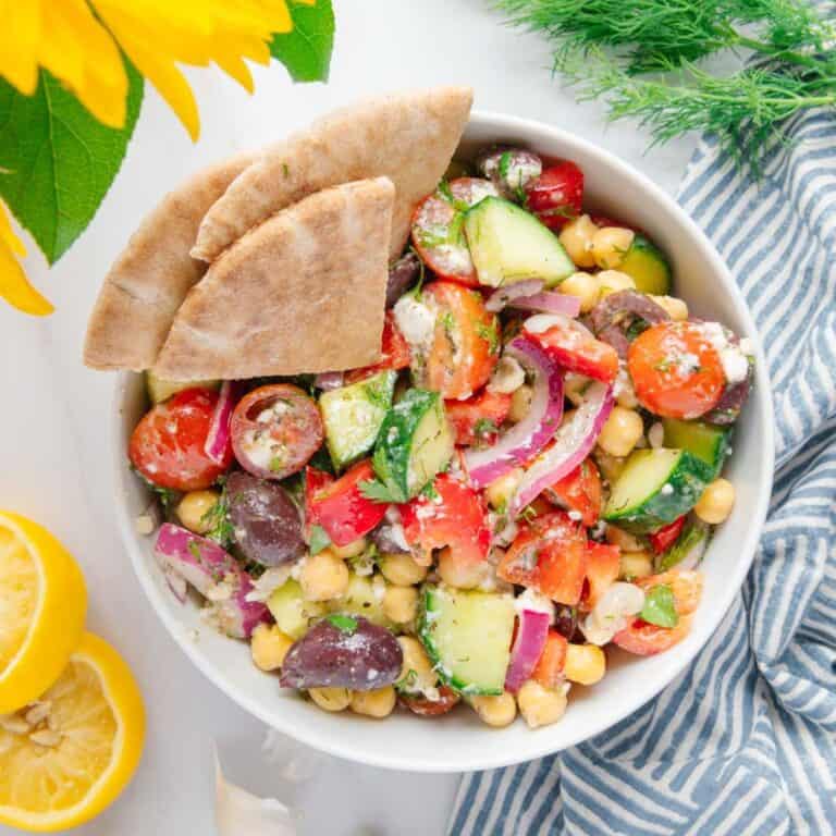Vegan Mediterranean Chickpea Salad - Best Served Vegan