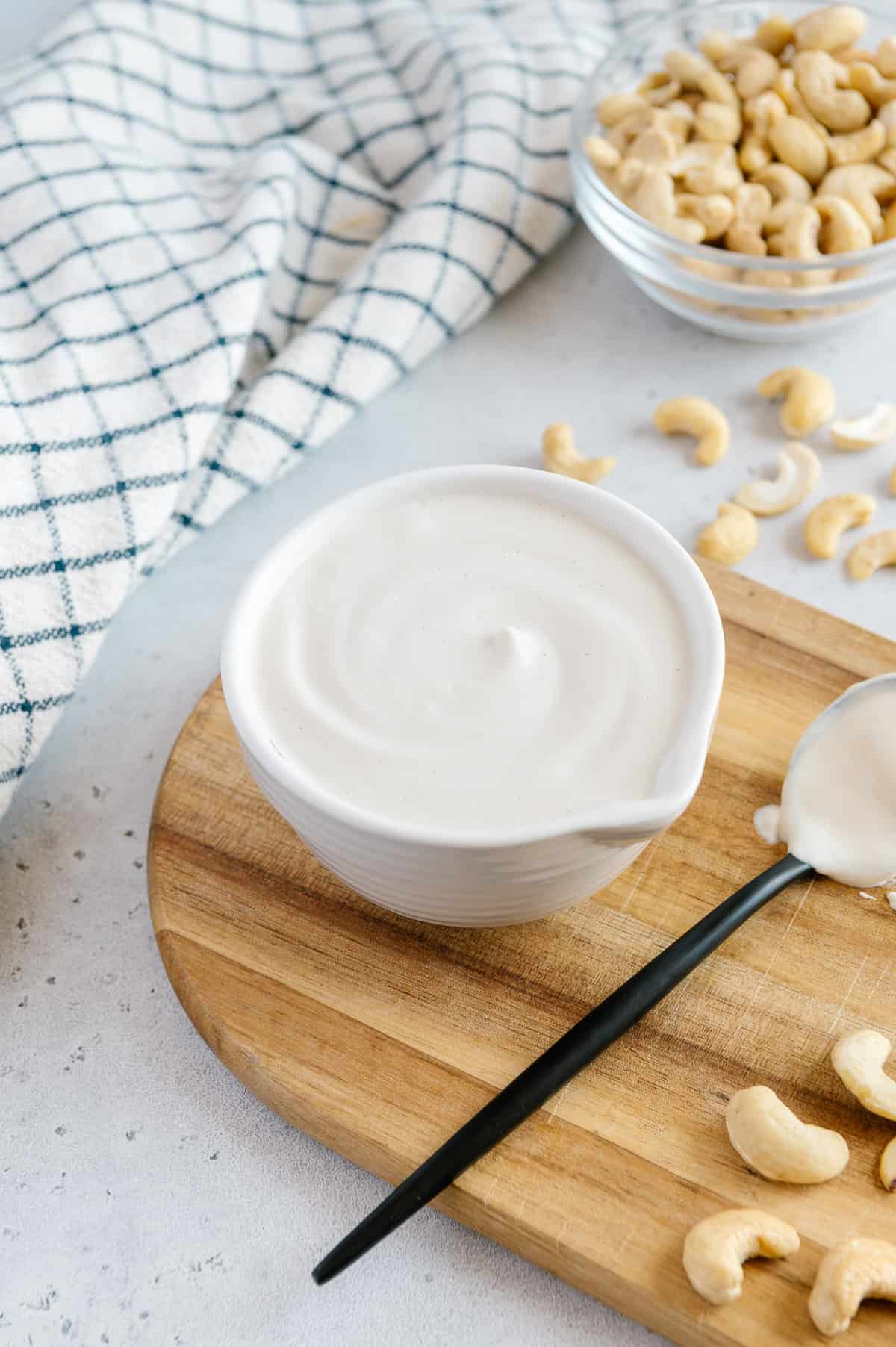 Thick and creamy homemade cashew cream.